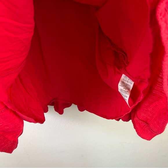 Free People Birds Of A Feather Embroidered Red and Pink Sleeveless Midi Dress - Picture 6 of 16